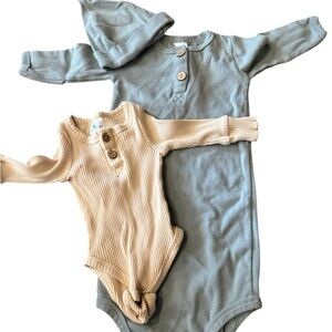 EUC 3m Knot Gown and Onesie
